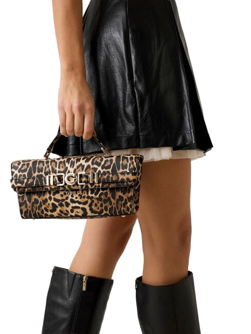 CIRENA Bolso de mano con correa para el hombro. leopardo - Bolsos Mujer