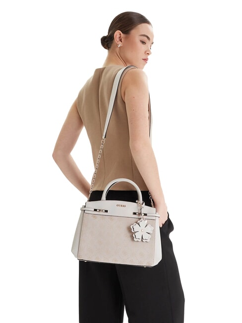 MELINDA Bolso de mano con correa para el hombro. logotipo blanquecino - Bolsos Mujer