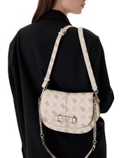 GUESS CARRIE Bolso de hombro con correa para el hombro. logotipo de vainilla - Bolsos Mujer - 2