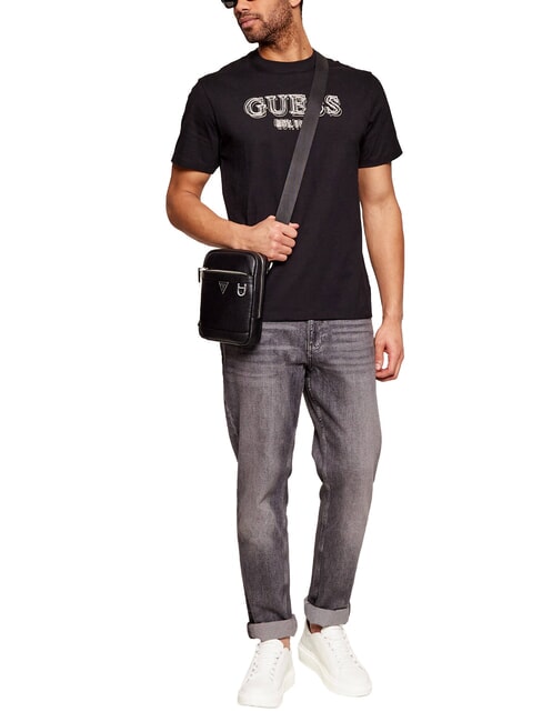 MONACO Minibolso de piel NEGRO - Bandoleras Hombre