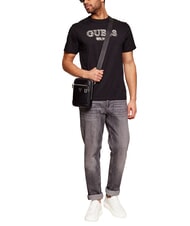 GUESS MONACO Minibolso de piel NEGRO - Bandoleras Hombre - 4