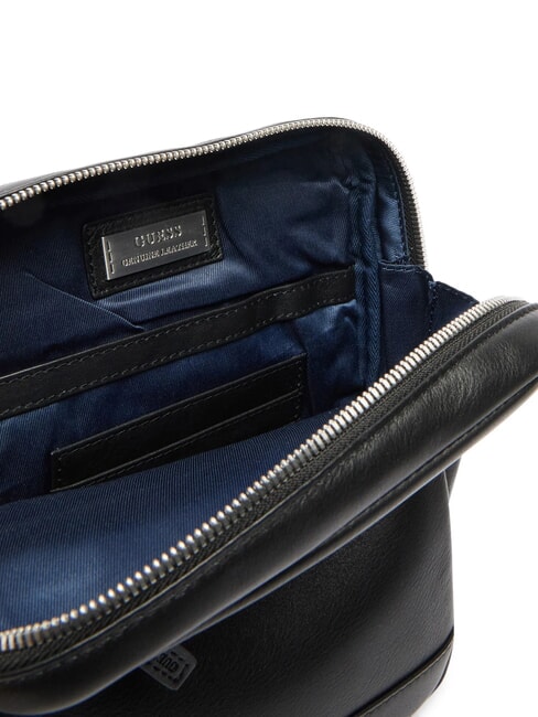 MONACO Bolso de cuero NEGRO - Bandoleras Hombre