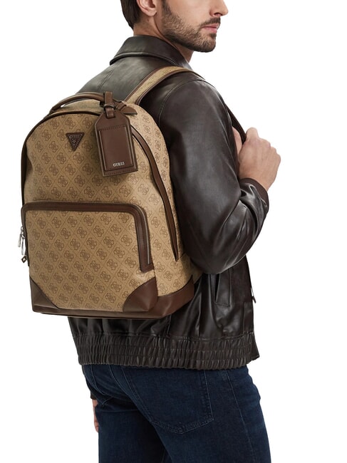 MILANO2 Mochila beige/co&ntilde;ac - Mochilas Escuela & Tiempo Libre