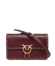 PINKO LOVE ONE SLOUCHY Minibolso de hombro Grosella intensa-oro antiguo - Bolsos Mujer - 3