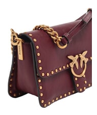 PINKO LOVE ONE SLOUCHY Minibolso de hombro Grosella intensa-oro antiguo - Bolsos Mujer - 5