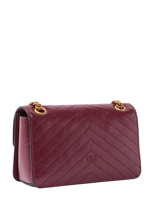 LOVE ONE LIGHT Mini bolso de piel acolchada Grosella intensa-oro antiguo - Bolsos Mujer