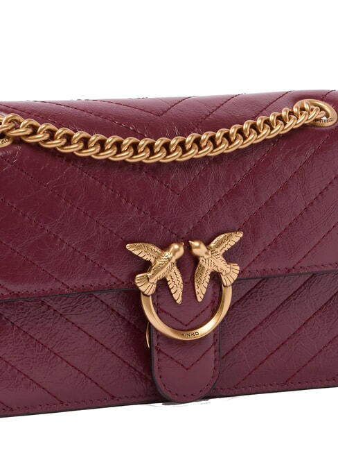 LOVE ONE LIGHT Mini bolso de piel acolchada Grosella intensa-oro antiguo - Bolsos Mujer