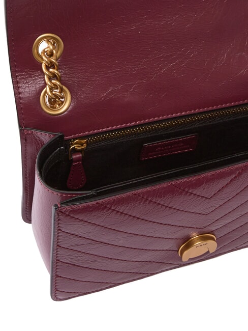 LOVE ONE LIGHT Mini bolso de piel acolchada Grosella intensa-oro antiguo - Bolsos Mujer