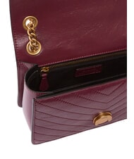 PINKO LOVE ONE LIGHT Mini bolso de piel acolchada Grosella intensa-oro antiguo - Bolsos Mujer - 4