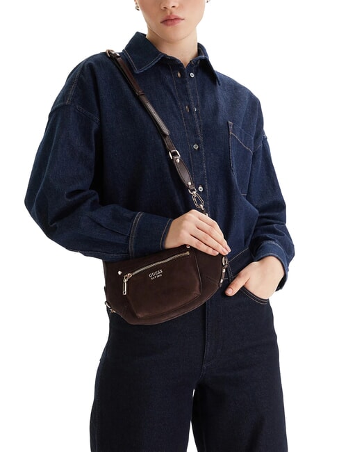 MARSHA Bolso de hombro de piel de ante. VERDONE - Bolsos Mujer