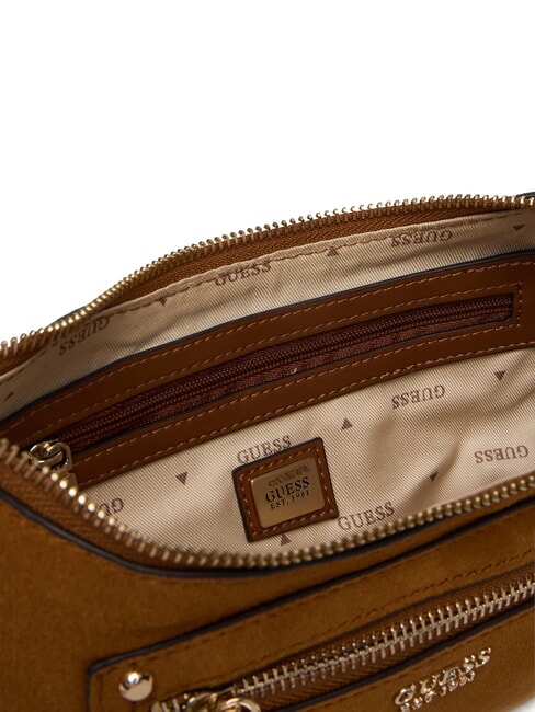 MARSHA Bolso de hombro de piel de ante. COGNAC - Bolsos Mujer