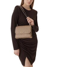 GUESS ANISE Minibolso de hombro / bolso cruzado logotipo de color topo oscuro - Bolsos Mujer - 2