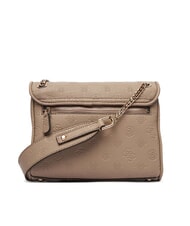 GUESS ANISE Minibolso de hombro / bolso cruzado logotipo de color topo oscuro - Bolsos Mujer - 3