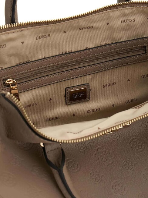 ANISE Bolso de mano con correa para el hombro. logotipo de color topo oscuro - Bolsos Mujer