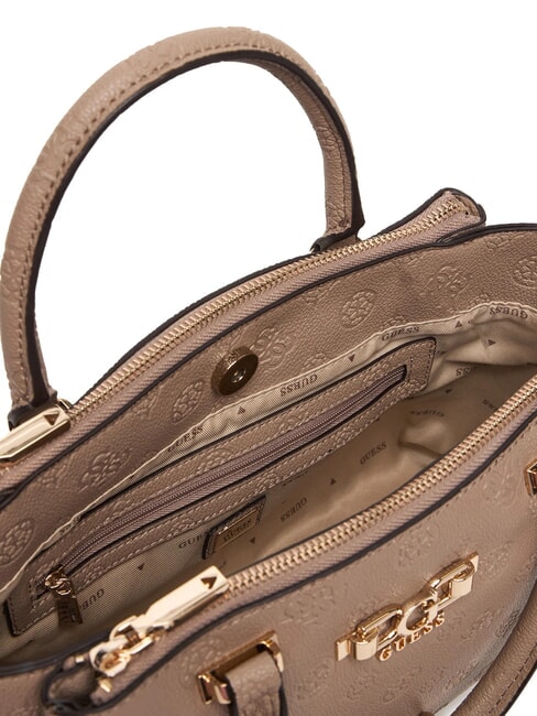 ANISE L Bolso de mano con correa para el hombro. logotipo de color topo oscuro - Bolsos Mujer