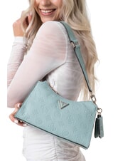 GUESS CRESIDIA II Bolso de hombro con cremallera logotipo de salvia clara - Bolsos Mujer - 3