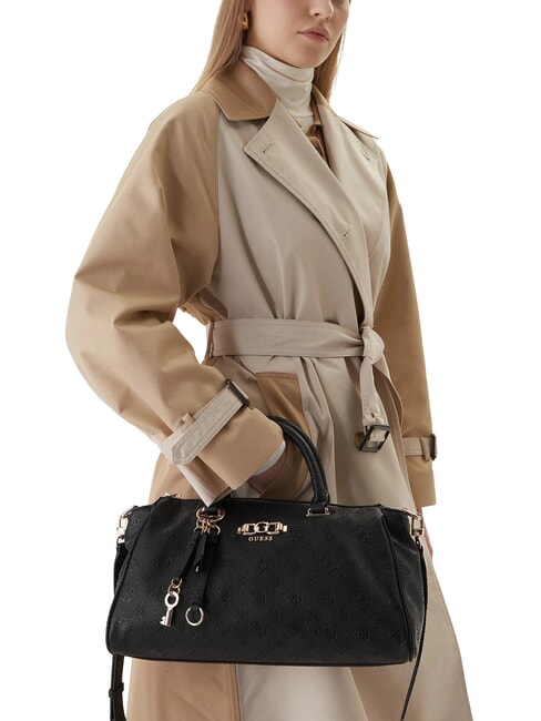 ANISE Bolso de mano con correa para el hombro. logotipo negro - Bolsos Mujer