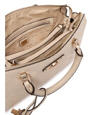 GUESS DITA Bolso de mano con correa para el hombro. logotipo color topo claro - Bolsos Mujer - 4
