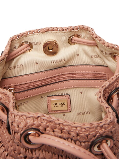 OFELIA Minibolso tipo cubo con correa para el hombro rosa coral - Bolsos Mujer