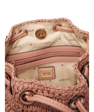 GUESS OFELIA Minibolso tipo cubo con correa para el hombro rosa coral - Bolsos Mujer - 4