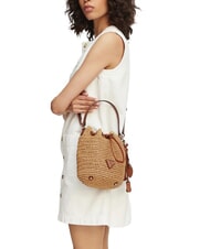 GUESS OFELIA Minibolso tipo cubo con correa para el hombro natural / co&ntilde;ac - Bolsos Mujer - 2