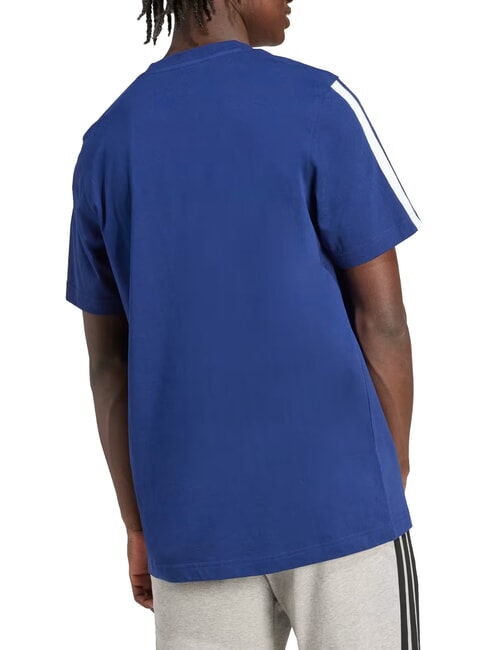 3 STRIPES Camiseta de manga corta y cuello redondo azul - camiseta