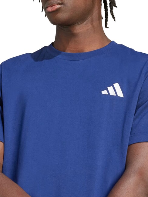 3 STRIPES Camiseta de manga corta y cuello redondo azul - camiseta