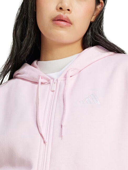 3 STRIPES Sudadera con cremallera rosa - Sudaderas de mujer
