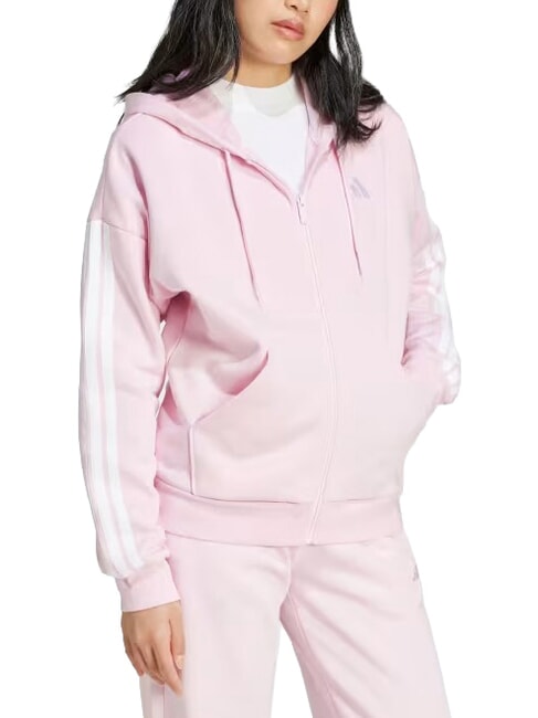 3 STRIPES Sudadera con cremallera rosa - Sudaderas de mujer