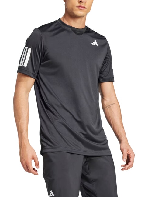 CLUB 3 STRIPES Camiseta de tenis negro - camiseta