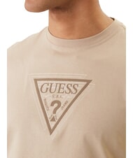 GUESS TERRY LOGO Camiseta de algod&oacute;n arena neutra - camiseta - 3