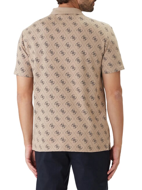 ALL OVER JACQUARD Polo color topo/azul aop 4g ja - camisa polo