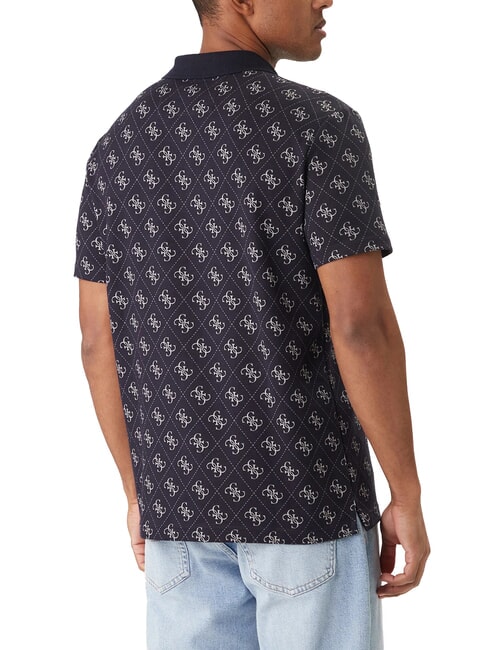 ALL OVER JACQUARD Polo azul inteligente 4G en toda la superficie - camisa polo