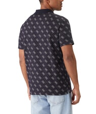 GUESS ALL OVER JACQUARD Polo azul inteligente 4G en toda la superficie - camisa polo - 2