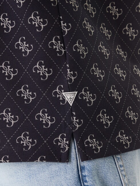 ALL OVER JACQUARD Polo azul inteligente 4G en toda la superficie - camisa polo