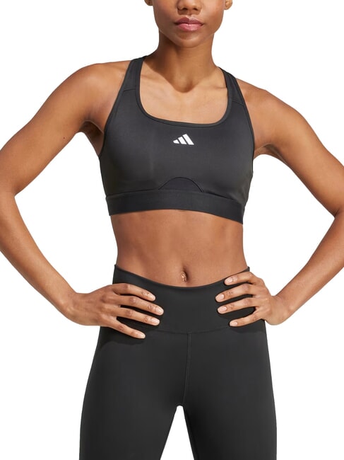 PWRCT Sujetador deportivo con escote cuadrado negro - Ropa interior femenina