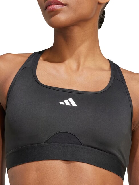 PWRCT Sujetador deportivo con escote cuadrado negro - Ropa interior femenina