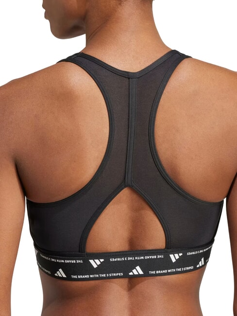 PWRCT Sujetador deportivo con escote cuadrado negro - Ropa interior femenina