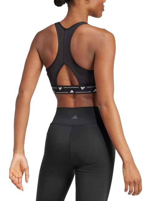 PWRCT Sujetador deportivo con escote cuadrado negro - Ropa interior femenina