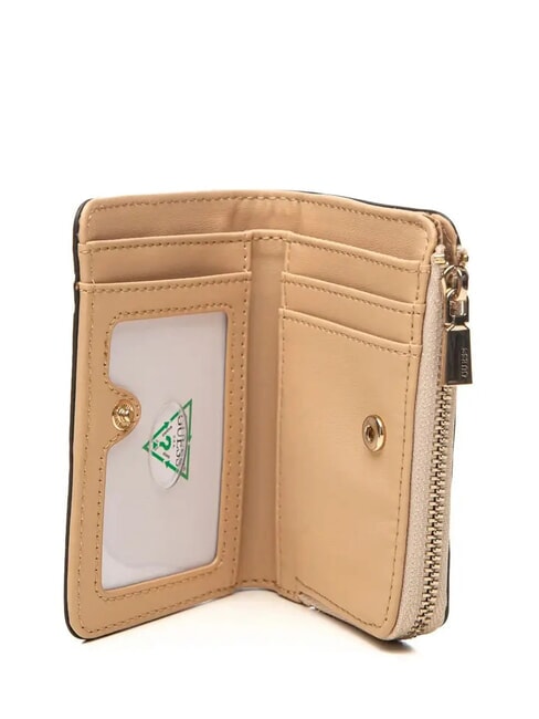 LAUREL 2 Cartera mediana con cremallera logotipo color topo claro - Carteras Mujer