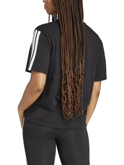 3 STRIPES Camiseta deportiva, algod&oacute;n puro negro - camiseta