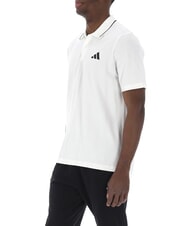 ADIDAS SMALL LOGO Polo de manga corta, algod&oacute;n puro blanco - camisa polo - 3