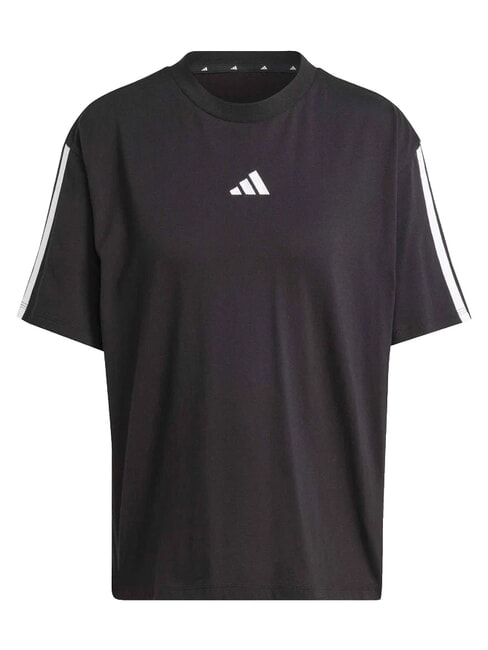 3 STRIPES Camiseta deportiva, algod&oacute;n puro negro - camiseta