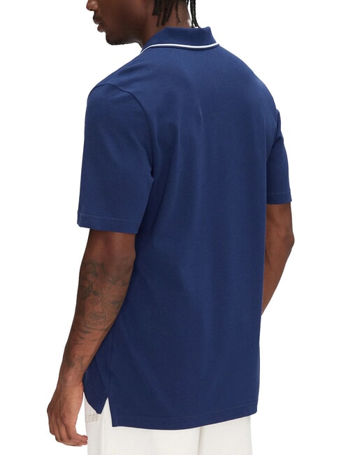SMALL LOGO Polo de manga corta, algod&oacute;n puro azul - camisa polo