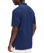 ADIDAS SMALL LOGO Polo de manga corta, algod&oacute;n puro azul - camisa polo - 2