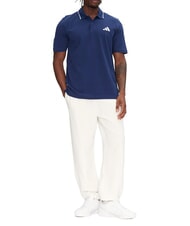 ADIDAS SMALL LOGO Polo de manga corta, algod&oacute;n puro azul - camisa polo - 3