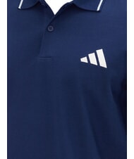 ADIDAS SMALL LOGO Polo de manga corta, algod&oacute;n puro azul - camisa polo - 4