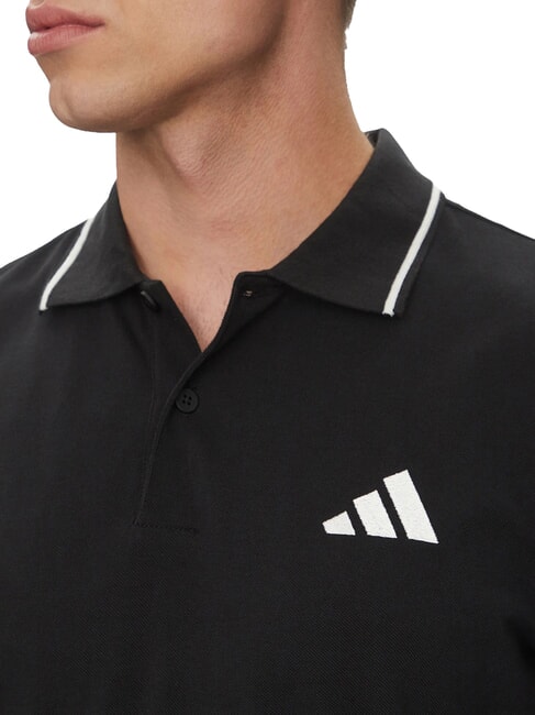 SMALL LOGO Polo de manga corta, algod&oacute;n puro negro - camisa polo