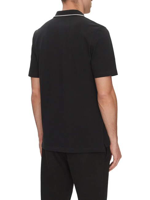 SMALL LOGO Polo de manga corta, algod&oacute;n puro negro - camisa polo