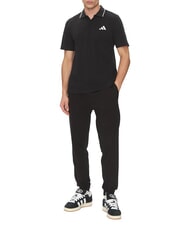 ADIDAS SMALL LOGO Polo de manga corta, algod&oacute;n puro negro - camisa polo - 3